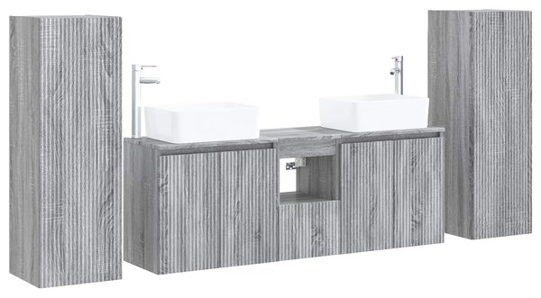 Sada koupelnového nábytku 5 ks Šedý Sonoma 33 x 34,5 x 100 cm 3405999