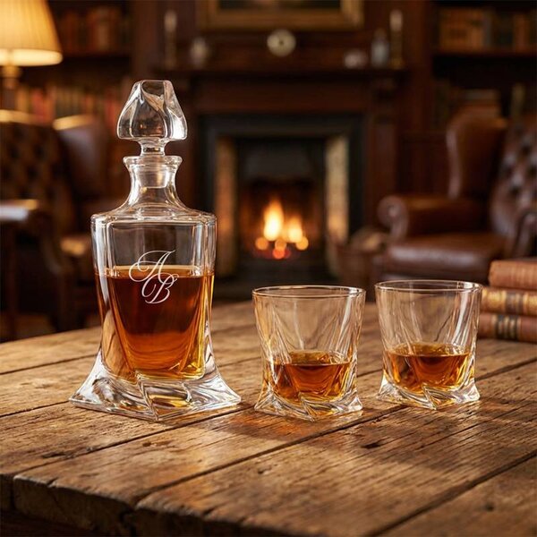 Pískovaný whisky set Hermes (1+2)