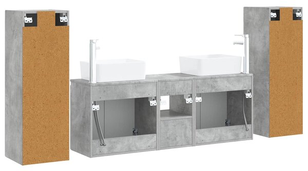 Sada koupelnového nábytku 5 ks Betonově šedá 33 x 34,5 x 100 cm 3405996