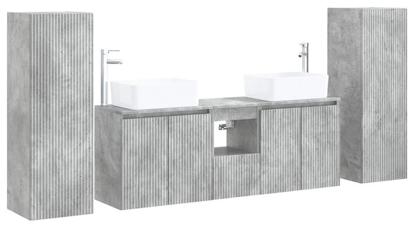 Sada koupelnového nábytku 5 ks Betonově šedá 33 x 34,5 x 100 cm 3405996