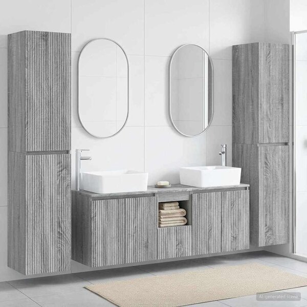 Sada koupelnového nábytku 5 ks Šedý Sonoma 33 x 34,5 x 160 cm 3406039