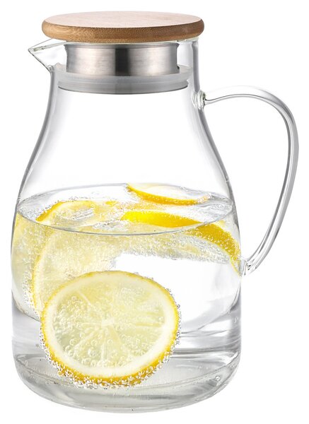 4Home Skleněný džbán s víčkem Bamboo Hot&Cool, 1,7 l