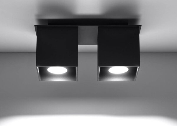 Sollux Lighting Quad 2 stropní světlo 2x40 W černá SL0063