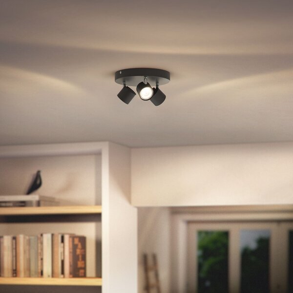 Star bodové LED svítidlo 3x 4,5W 1500lm 2700K IP20 stmívatelné, černé