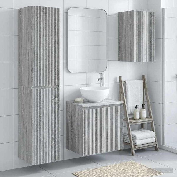 Sada koupelnového nábytku 3 ks Šedý Sonoma 33 x 34,5 x 160 cm 3406069