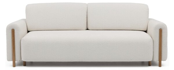 Slonovinová rozkládací/s úložným prostorem pohovka z textilie bouclé 244 cm Arcadova – ELTAP