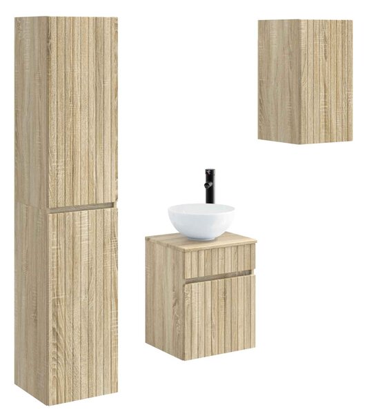 Sada koupelnového nábytku 3 ks Dub sonoma 33 x 34,5 x 160 cm 3406085