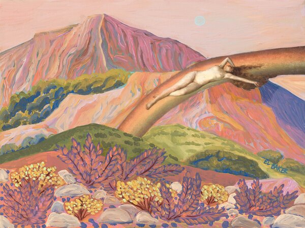 Ilustrace Naked hill, Eleanor Baker, (40 x 30 cm)