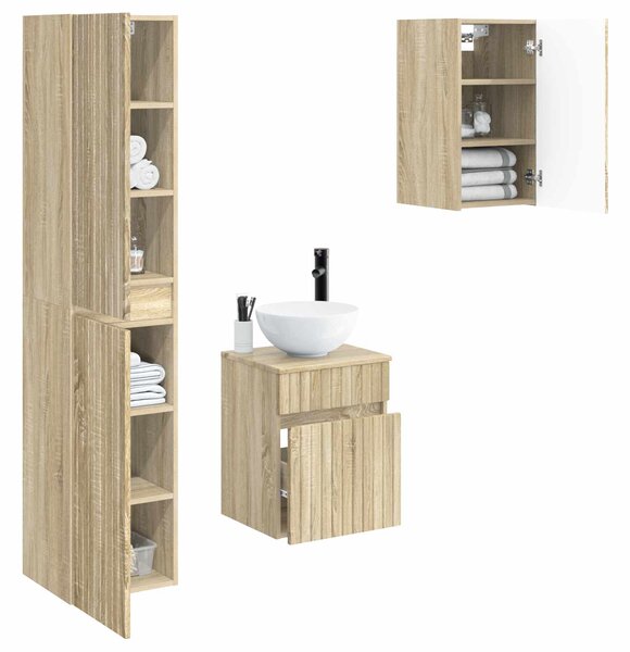 Sada koupelnového nábytku 3 ks Dub sonoma 33 x 34,5 x 160 cm 3406085