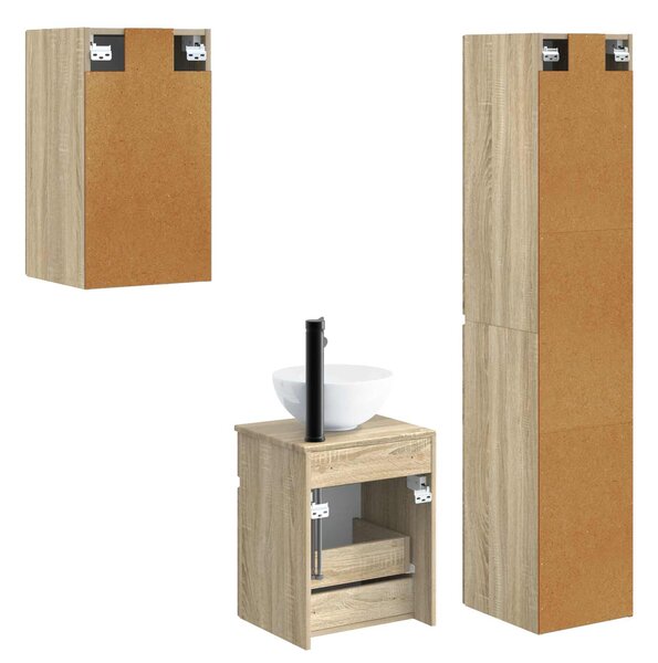 Sada koupelnového nábytku 3 ks Dub sonoma 33 x 34,5 x 160 cm 3406085