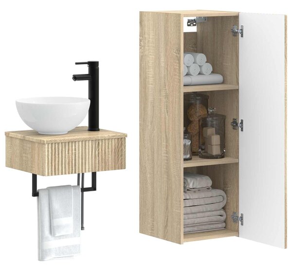 Sada koupelnového nábytku 2 ks Dub sonoma 33 x 34,5 x 100 cm 3406095