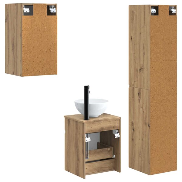 Sada koupelnového nábytku 3 ks Dub artisan 33 x 34,5 x 160 cm 3406092
