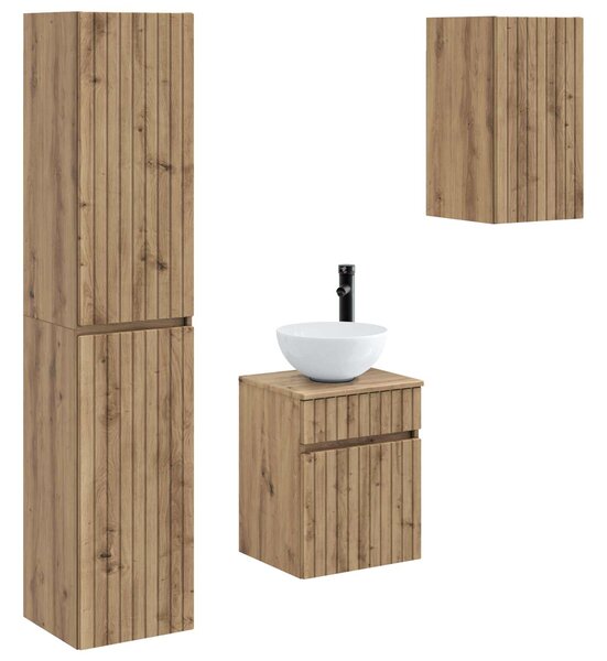 Sada koupelnového nábytku 3 ks Dub artisan 33 x 34,5 x 160 cm 3406092