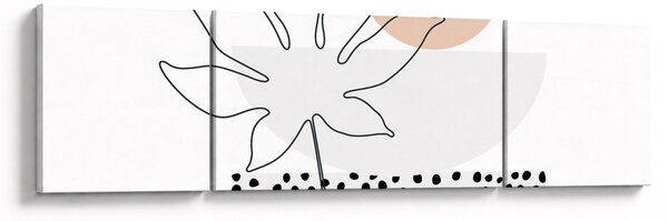 Obraz - Line art květiny N⁰3 (170x50 cm)
