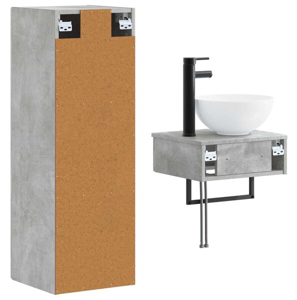Sada koupelnového nábytku 2 ks Betonově šedá 33 x 34,5 x 100 cm 3406096