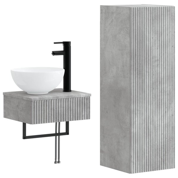 Sada koupelnového nábytku 2 ks Betonově šedá 33 x 34,5 x 100 cm 3406096