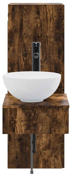 Sada koupelnového nábytku 2 ks Kouřový dub 33 x 34,5 x 100 cm 3406098