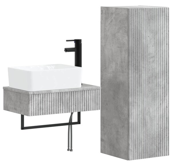 Sada koupelnového nábytku 2 ks Betonově šedá 33 x 34,5 x 100 cm 3406106