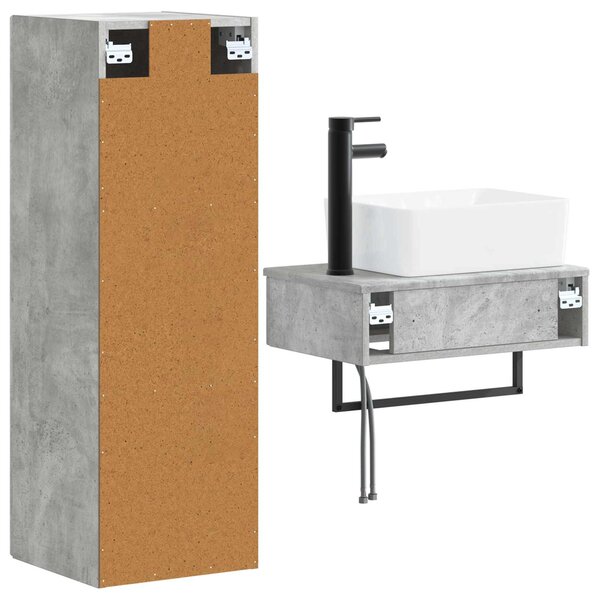 Sada koupelnového nábytku 2 ks Betonově šedá 33 x 34,5 x 100 cm 3406106
