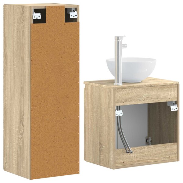 Sada koupelnového nábytku 2 ks Dub sonoma 33 x 34,5 x 100 cm 3406115