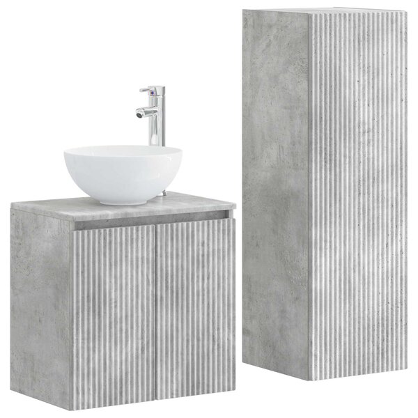 Sada koupelnového nábytku 2 ks Betonově šedá 33 x 34,5 x 100 cm 3406116