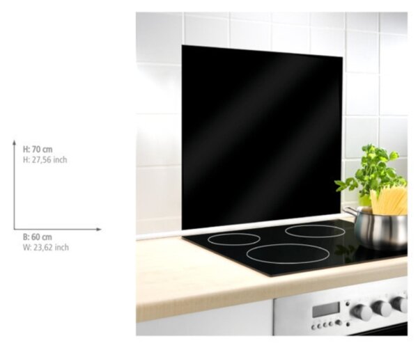 WENKO 53881100 - Zástěna BLACK 60x70 cm černá
