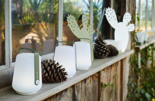 Set tří kaktusově zelených venkovních lamp Fermob Balad 13,5 cm