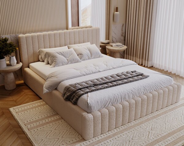 Elegantní manželská postel 200x200 TEREZIE 2 - béžová