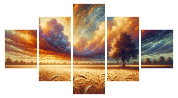 Obraz - Strom v poli (125x70 cm)