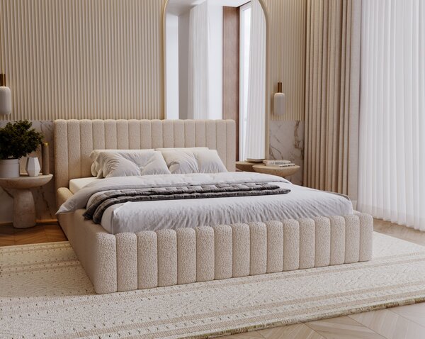 Elegantní manželská postel 200x200 TEREZIE 2 - béžová