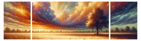 Obraz - Strom v poli (170x50 cm)