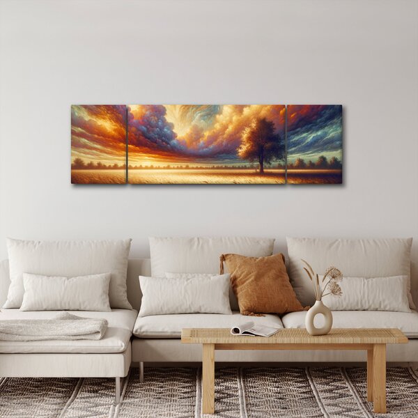 Obraz - Strom v poli (170x50 cm)