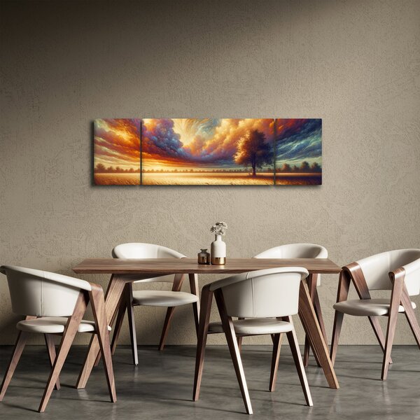 Obraz - Strom v poli (170x50 cm)
