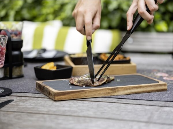 WENKO 55103100 - Prkénko BLACK OUTDOOR KITCHEN 30x15 cm hnědá/šedá