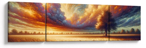 Obraz - Strom v poli (170x50 cm)