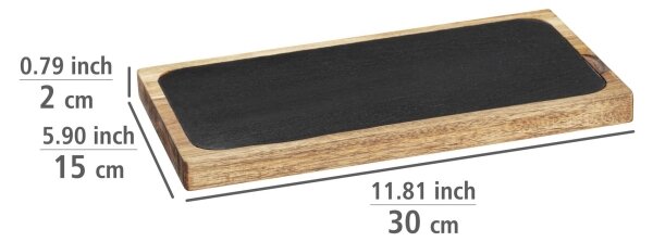 WENKO 55103100 - Prkénko BLACK OUTDOOR KITCHEN 30x15 cm hnědá/šedá