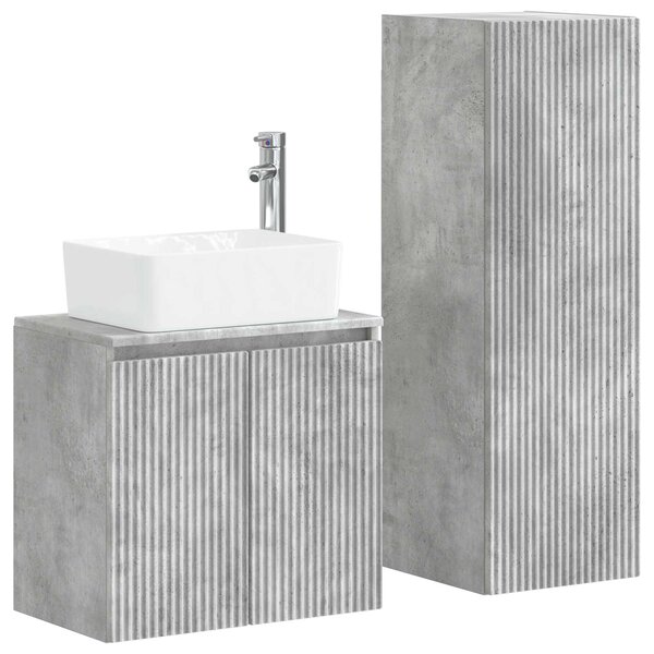 Sada koupelnového nábytku 2 ks Betonově šedá 33 x 34,5 x 100 cm 3406126