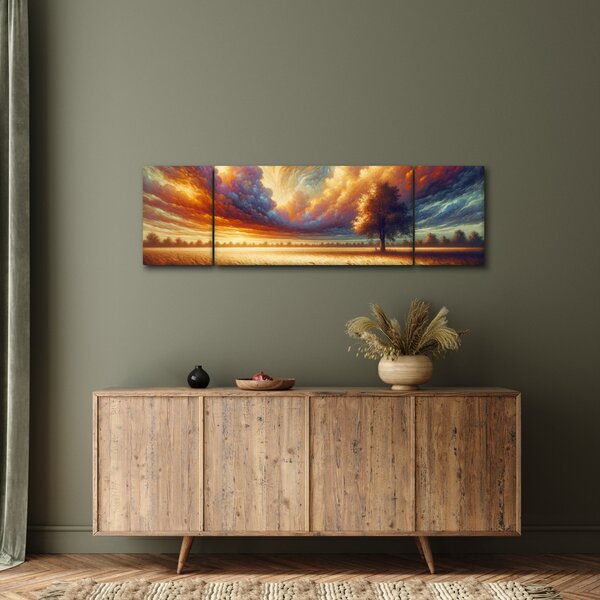 Obraz - Strom v poli (170x50 cm)