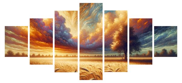 Obraz - Strom v poli (210x100 cm)