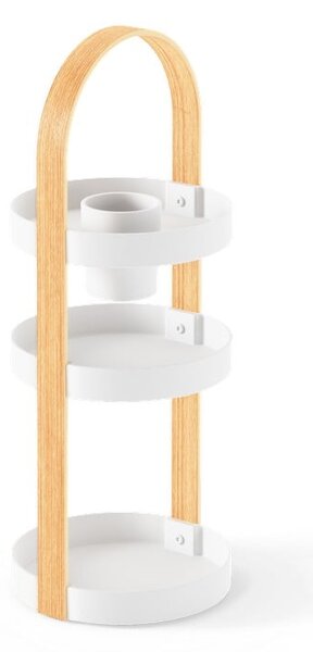 Dřevěný koupelnový organizér v bílo-přírodní barvě Bellwood – Umbra
