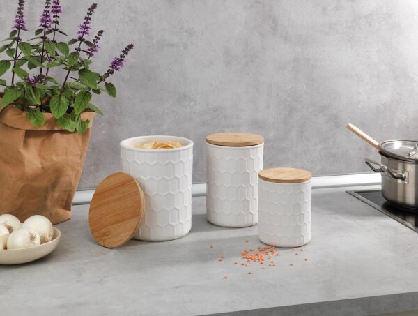 WENKO 54222100 - Box MAYA 13x17 cm bílá/hnědá
