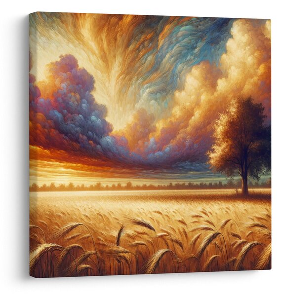 Obraz - Strom v poli (30x30 cm)