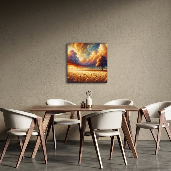 Obraz - Strom v poli (30x30 cm)