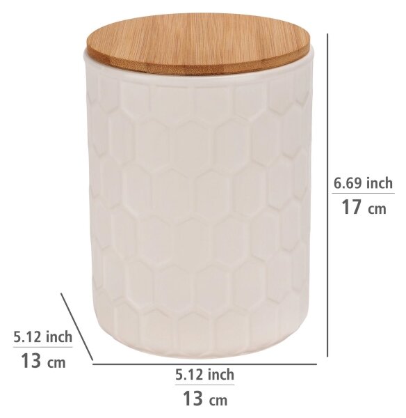 WENKO 54222100 - Box MAYA 13x17 cm bílá/hnědá