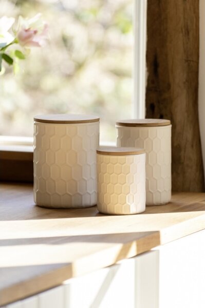 WENKO 54222100 - Box MAYA 13x17 cm bílá/hnědá