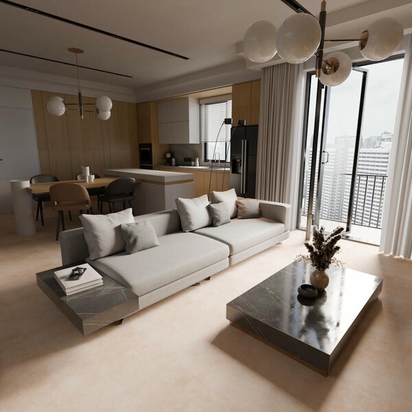 PVC podlahy Iconik 240 Rock Snow Beige