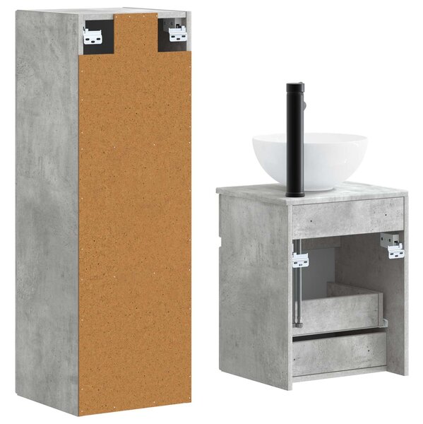 Sada koupelnového nábytku 2 ks Betonově šedá 33 x 34,5 x 100 cm 3406136