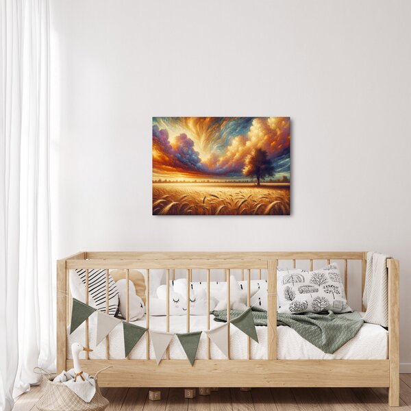 Obraz - Strom v poli (70x50 cm)