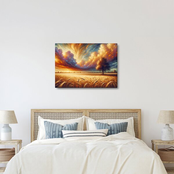 Obraz - Strom v poli (70x50 cm)