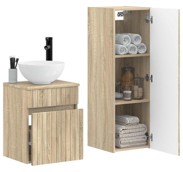 Sada koupelnového nábytku 2 ks Dub sonoma 33 x 34,5 x 100 cm 3406135